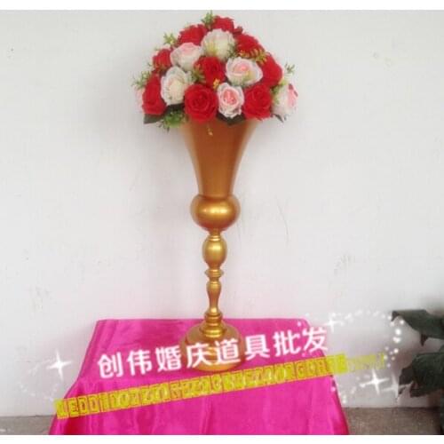 Wedding Table Centerpiece 62cm( 24.4") Gold Wedding centerpiece Wedding flower vase Wedding decoration 10pcs/lot