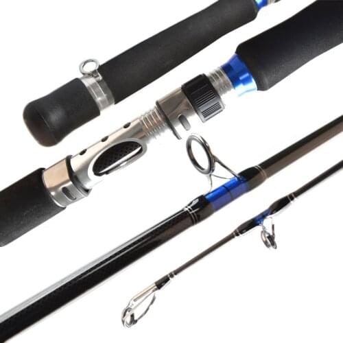 TOMA Fast Action Sea Jigging Fishing Rod Casting 1.8m 1.98m 2.1m 3section Carbon Spinning Boat Fishing Rod Saltwater