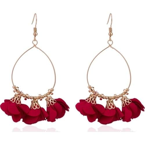 European American Earrings Selling Earrings Small Fresh Earrings Flower Tassel Earrings Fashionable and Exquisite Girl Earrings