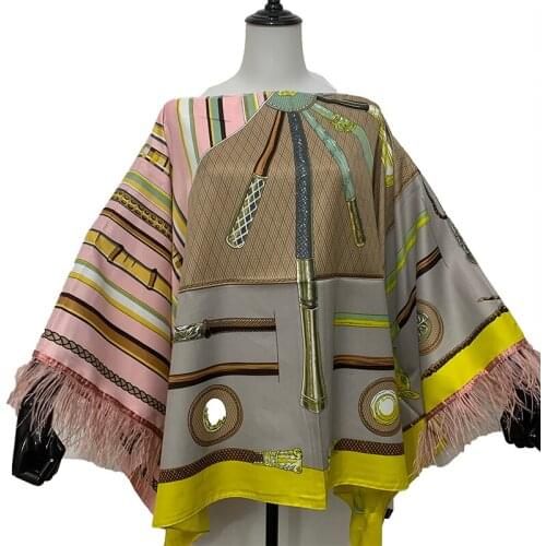 Européenne vêtements Loose Batwing Sleeve Silk One-shoulder Women Top Clothing Dashiki African Lady Boho Top clothing