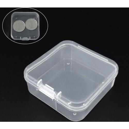 1/5/10Pcs Transparent Plastic Storage Box Case Hard Organizer Box for Button Cell Battery Earphone Earplug Needle Coin Jewelry