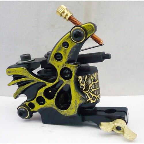 10Pcs/lot Pro Casting Iron Tattoo Machine 10 Wraps coil stainless steel Tattoos Body Art Gun Coil Machine LPC-ITM-7038-3C