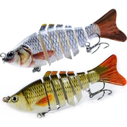 100MM 16.5G Sinking Multi Jointed Fishing Lures 3D Eyes 8 Colors Wobbler Swimbait For Pike Elopichthys bambusa In River Sea Lake