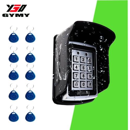 12v Hot Sale Waterproof Metal Rfid Access Control Keypad With 1000 Users+ 10 Key Fobs For RFID Door Access Control System