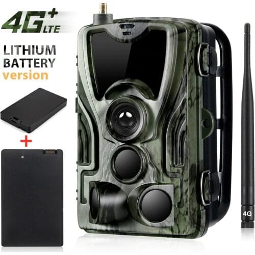 2PCS 5000Mah Recharger Battery 4G MMS SMTP FTP Hunting Trail Camera Cellular Mobile Wildlife Surveillance HC801LTELI 20MP 1080P