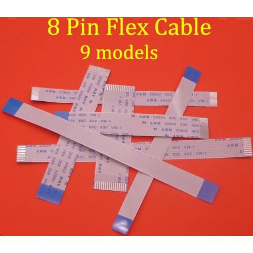 2pcs New Power Switch flex cable FFC FPC Flexible Cable pitch 0.5mm 1.0mm 8pin 8P Length 40mm 60mm 150mm 200mm 250mm Type A B