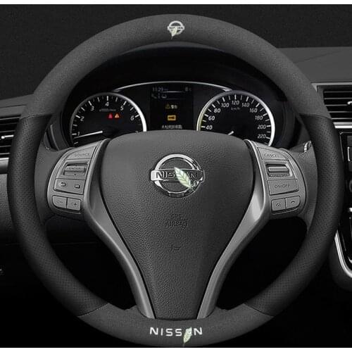 2021 New Leather Car steering wheel cover For Nissan Versa Sentra LEAF Altima Maxima GT-R Kicks Rogue Murano Pathfinder Armada
