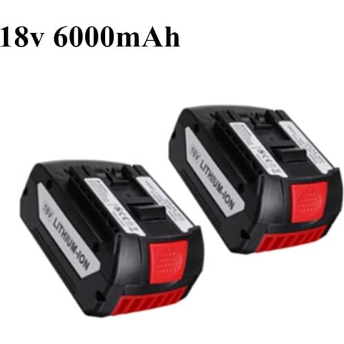 18V 6000mAh Rechargeable Li-ion Battery For Bosch 18V Battery Backup 6.0A Portable Replacement For Bosch BAT609 Indicator light