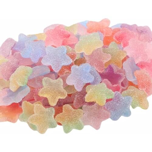 50Pcs/Pack 16mm Pentagram Love Accessories Matte Hair Accessories Earrings Pendants Manual DIY Material Accessories Sequins