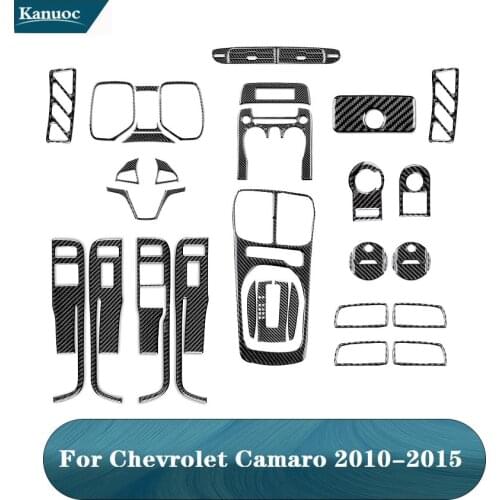 Car Accessories Interior Decoration Carbon Fiber Stickers For Chevrolet Camaro 2010-2015 Decal Styling Accessories
