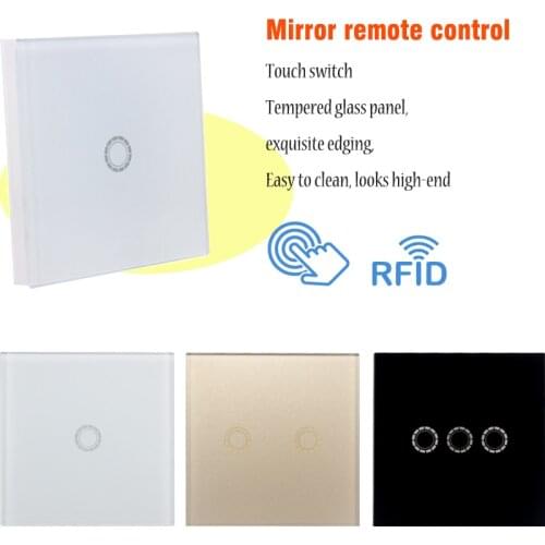COLOROCK Wireless Switch Touch RF433 Remote Control Tempered Glass Panel Can be Pasted and Fixed