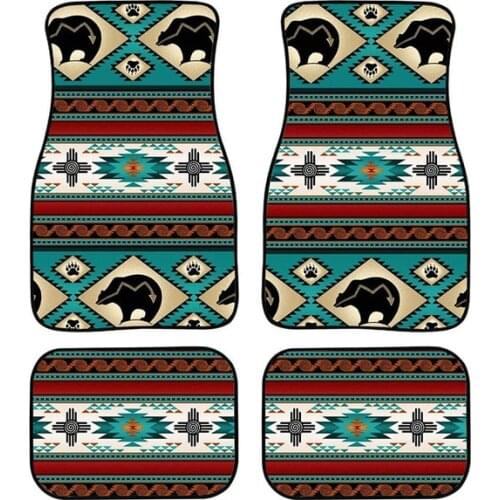 Aimaao Bohemian Car Floor Mats Universal Size Anti-Slip Rubber Backing Auto For VW Bmw E46 E90 F10 Passat Peugeot Volvo Xc90