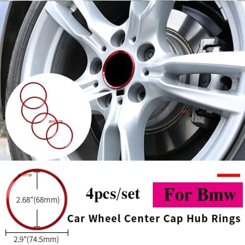 For E92 E93 F02 E63 E64 E65 E86 E89 E85 Auto Styling 4pcs/lot Car Decoration Wheel Hub Cap Rings Aluminum Alloy Decoration