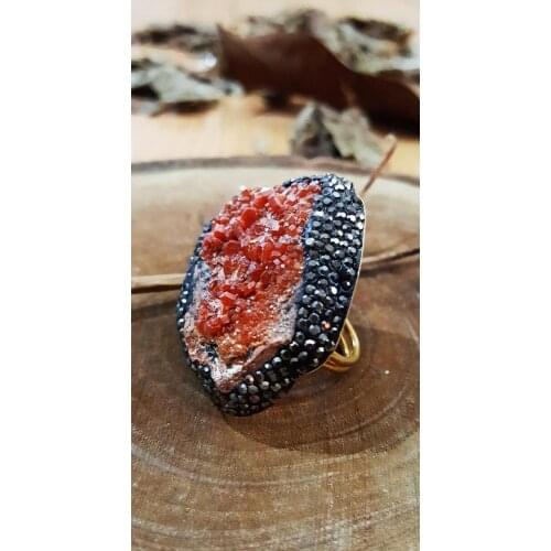 Dr Stone natural Stone Vanadinite Stone 22 carat gold plated female Even 418647247