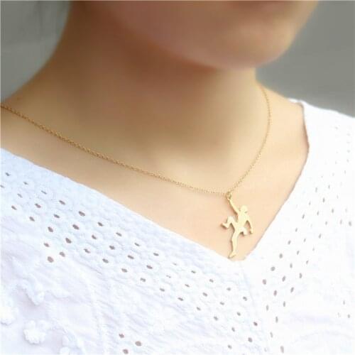 European/American Fashion Climbing Hero Pendant Lovely Necklace For Mom/Girlfriend Party Jewelry