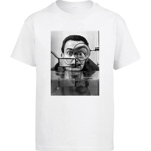 New mens DALI Baffi Objektive Funny graphic printed Graphic Harajuku Fashion Cool Short Sleeve Tops Men Clothing