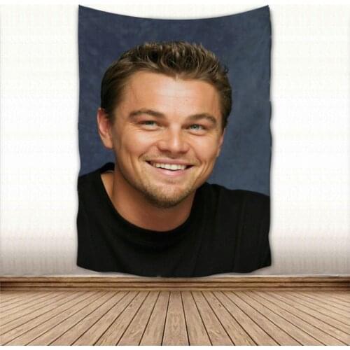 Leonardo DiCaprio Tapestry Colorful Psychedelic Decorative Carpet Fabric For Living Room Bedroom Tapestries Accessories 0331