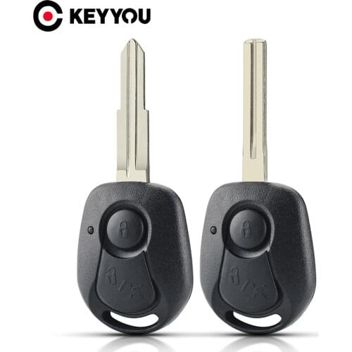 KEYYOU For SSANGYONG ACTYON KYRON REXTON Replacement Key Case Shell Fob 2 Different Uncut Blade Durable Material