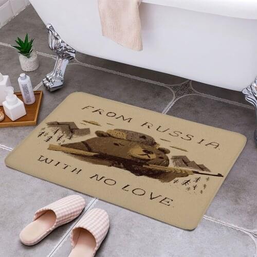 From russia with no love 3D Print Doormats Rectangle Non-Slip DoorMat Bedroom Kitchen Entrance Print Door rugs Dropshipping