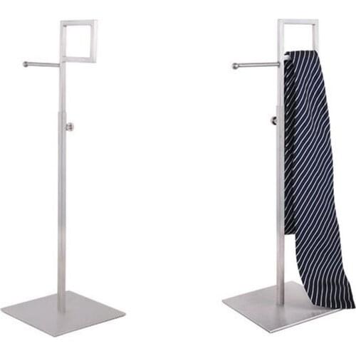 Hot Sale Brushed Stainless steel scarf tie display display shelf adjustable clothing store shelves