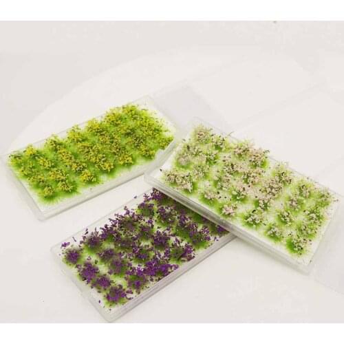 Flower Cluster Simulation Floristic Plant Model Toy 5 Colors Landscape Making Sand Table DIY Western Mirror Green Train Building