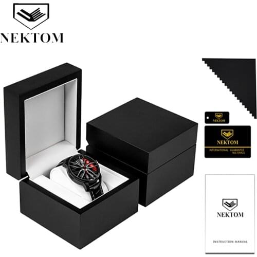 NEKTOM Men Watch Box Men Watch Gift Boxes Women watches Box Quartz Watch Packing For Friend Brother Boyfriend Gift Present