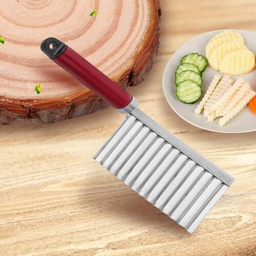 Stainless Steel Wavy Cutter Random Color Multifunctio Cooking Tool Potato Cucumber Carrot Cutting Slicer Vegetable Fruit