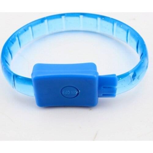 Wholesale 10pcs/lot Free shipping China factory direct sale RGB and receive OEM order soft rubber glowing led bracelet