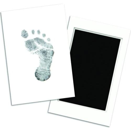 Newborn Baby Handprint Footprint Makers Clean-touch Ink Pad w/Print Paper