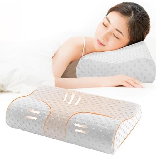 15 Foam Pillow Orthopedic Pillow Sleep Bedding Neck Pillow Fiber Slow Rebound Soft Massager Pillow For Cervical Health Care