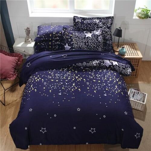 Stars Bedding Set 3pcs / 2pcs Home Duvet Bed Cover Adult King Queen Size Nordic Comforter With Pillowcase No Sheet No Fillers