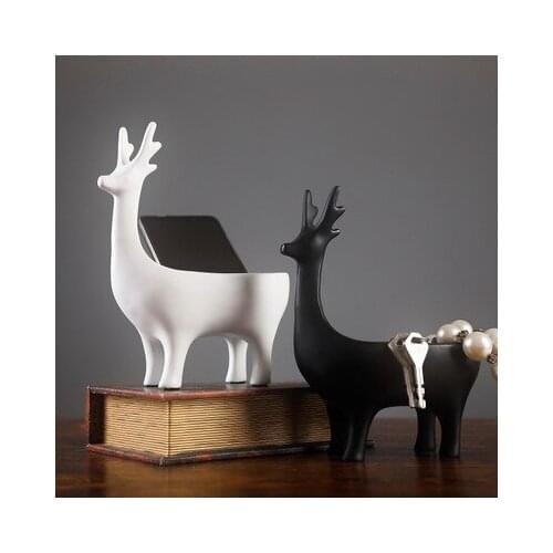 SIMPLE MODERN CREATIVE RESIN CRAFTS STORAGE DEER ORNAMENTS HOME WINE CABINET PORCH DECORATIVE SHOE CABINET KEY STORAGE