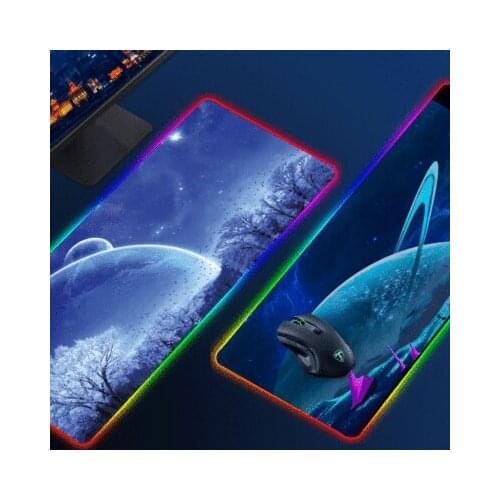 Large Size Colorful Luminous RGB Gaming Mouse Pad Anti-Slip Rubber Base Computer Keyboard Mouse Pad Anti-slip For Computer PC