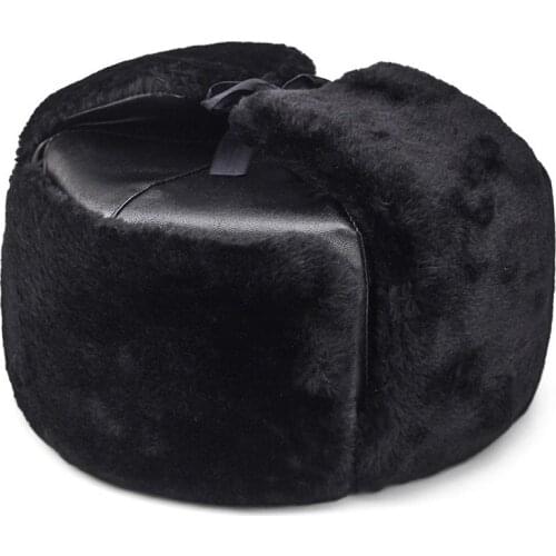 Winter outdoor warm mens Lei Feng hat cold and windproof thickening military cap simple fashion hat