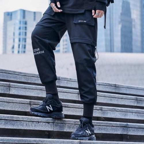 Techwear Streetwear Cargo Pants Men Black Loose Joggers Harem Hip Hop Oversized Sport Harajuku Punk Casual Multi Pockets Trouser