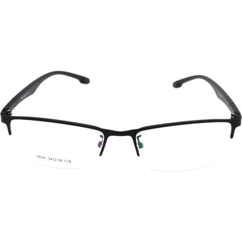 Titanium Alloy Eyeglasses Frame Half-Rim Optical Custom Made Prescription Reading Glasses Progressive Photochromic +1 To +9