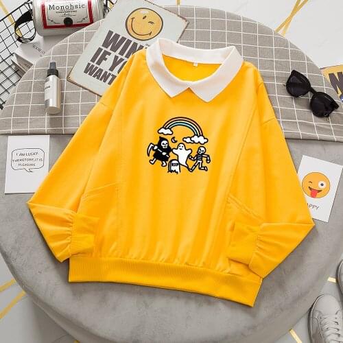 Skull Hoodie Cotton Soft Sweatshirts for Women Rainbow Print Graphic Hoodie Aesthetic Long Sleeve Pocket Casual Pullover Clothes