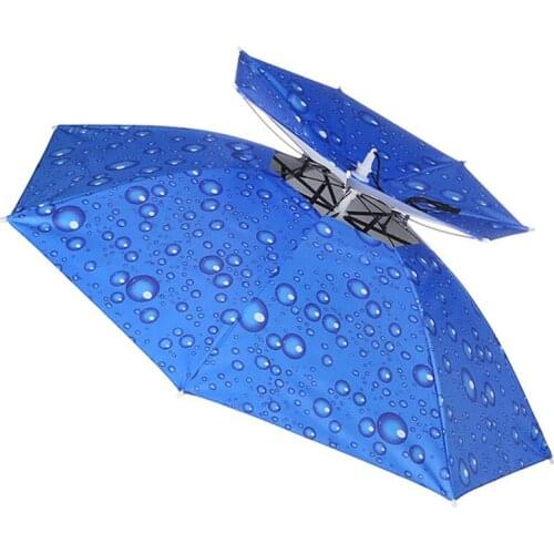 Outdoor double-layer windproof and rainproof fishing umbrella hat bicycle riding hiking camping beach umbrellas sunny days rainy