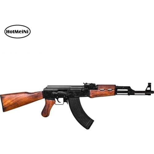 HotMeiNi 15cm x 4.6cm Gun Shaped Magnet AK-47 Rifle Vinyl Decal Magnetic Window Bumper Sticker Personality 3D Car Stickers