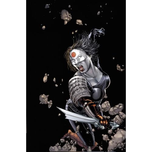 Vintage art Japan sword Samurai Art Film Print Silk Poster Home Wall Decor 24x36inch