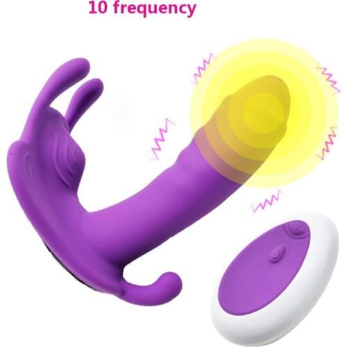 Female Wear Vibrator Wireless Remote Control Egg Jumping Masturbation GPoint Invisible Butterfly Erotic Sex Toy Vibrator for Men