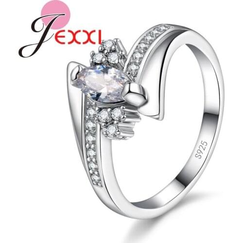 New Fashion Women Wedding/Engagement Jewelry Rings 925 Sterling Silver Knuckle Rings With Shinning Oval Cubic Zirconia