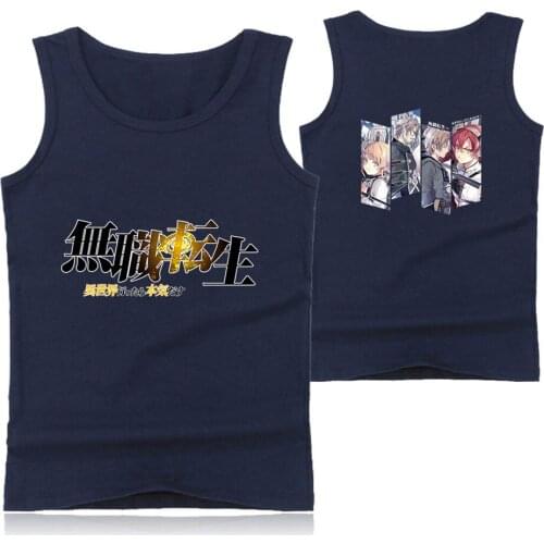 Mushoku Tensei Vest Japanese Anime Print Clothes Tops Women/Mens Summer Sleeveless Tank Streetwear Unisex Casual Vest Top
