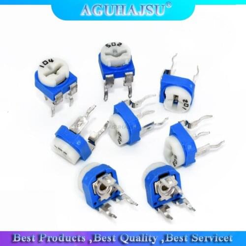 20pcs RM065 RM-065 100 200 500 1K 2K 5K 10K 20K 50K 100K 200K 500K 1M ohm Trimpot Trimmer Potentiometer variable resistor