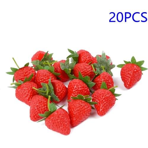 3.6*3cm Artificial Plastic Fake Home Foods Decoration Strawberries Decor for Home Decor Simulation plastic fruit