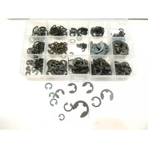 320PCS Circlips for shaft E type cir clip Assorted kit steel shaft retaining ring Bearing retainer circlip Washers