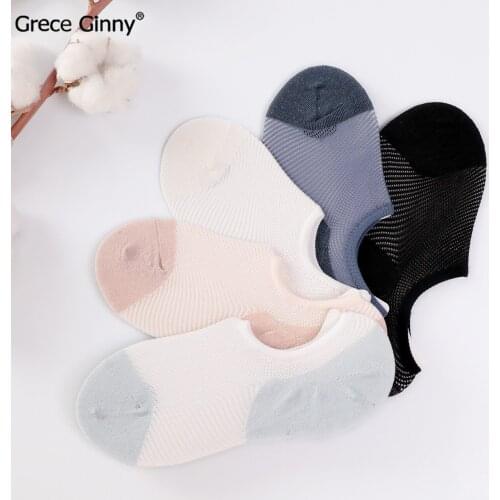 5Pieces/lot Mesh invisible womens socks thin socks womens socks summer thin section breathable socks low-cut liners socks