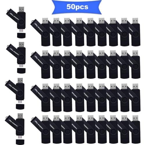 50pcs/lot Type c micro usb 2.0 memory flash 4GB 8GB 16GB 32GB 64GB 128gb Usb Flash Drive memory stick Pendrive Free custom logo