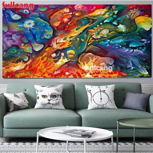 Diamond Painting Abstract sea landscape Full Drill square round Mosaic DIY Diamond Cross Stitch Embroidery large size JX2167