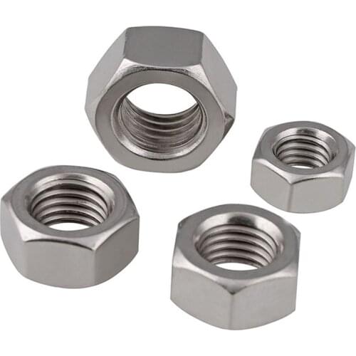 Hex Full Nuts 316 A4 Stainless Steel Hexagon Nut M2 M2.5 M3 M4 M5 M6 M8 M10-M24